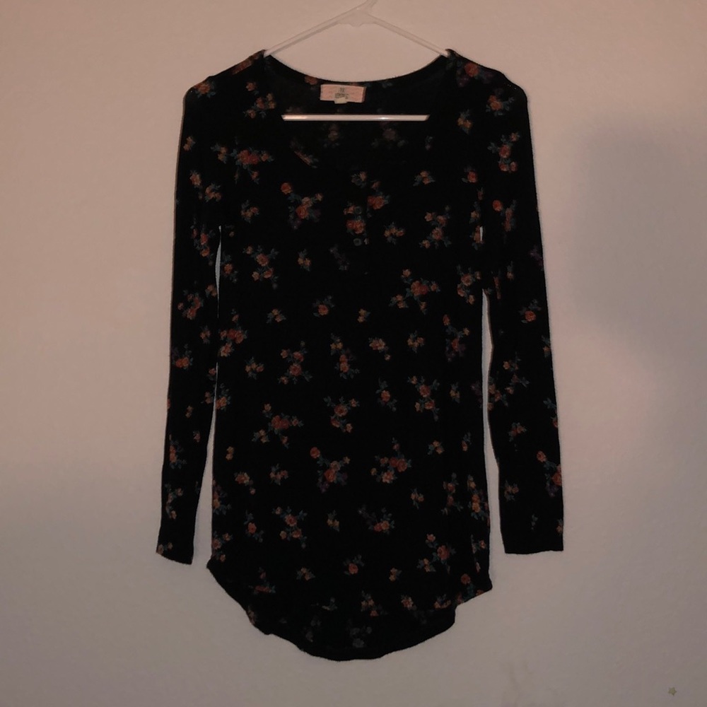 PINK REPUBLIC- floral long sleeve shirt